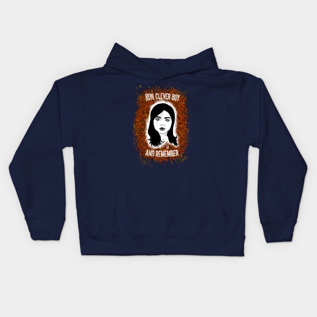 Clara Oswin Oswald Kids Hoodie by rednessdesign